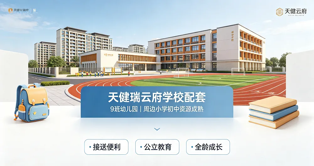天健瑞云府学校学区配套介绍｜教育资源、上学路径与自住家庭参考