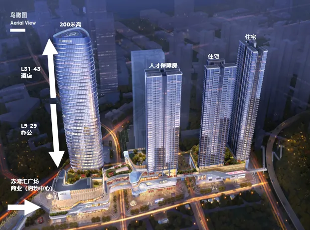 赤湾汇广场T4塔楼整体效果图